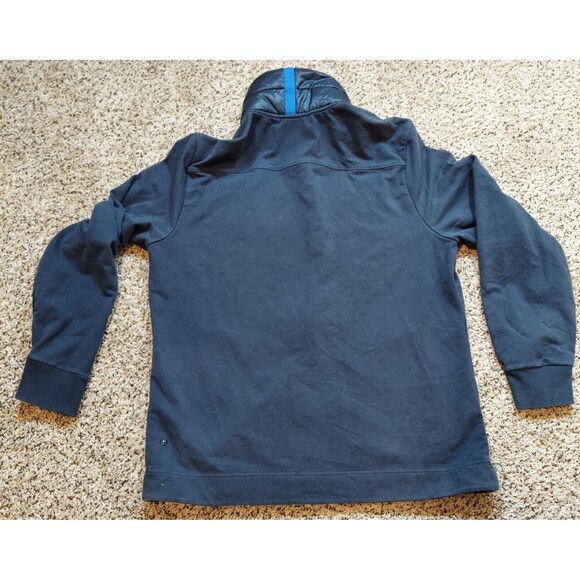 Lululemon Full Zip Stretch Performance Jacket Mens XL Blue Puffer Neck Elbow - Picture 6 of 9